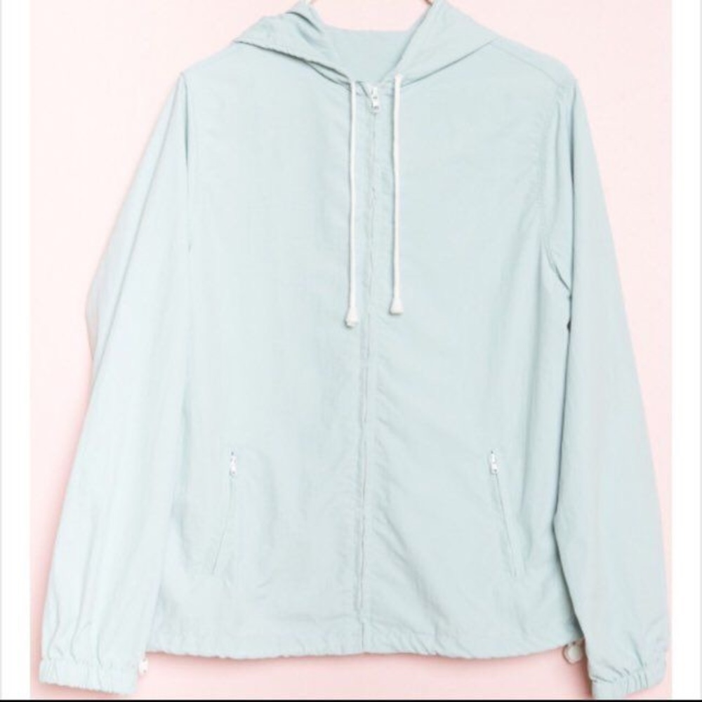 Brandy Melville Baby Blue Krissy Windbreaker